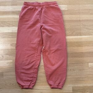 Aritzia TNA Cozy Terra Cotta Jogger Pants